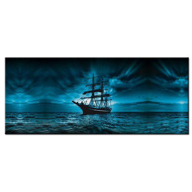 Beach Sunset Wall Art Posters Large Landscape Canvas Painting Print Nordic Forest Trees Wall Decoration Picture For Home Decor