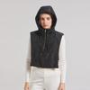 Cotton Thickened Fake Collar Hooded Hat Zipper Design Drawstring Scarf Balaclava Hat Ultralight Wind Snow Cap Casual Wear