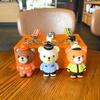 Cartoon Epoxy Traffic Police Firefighter Bear Keychain Promotional Gifts Fashion Couple Accessories Cute School Bag Lanyard