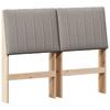Gepolstertes Kopfteil Taupe 120 cm Massivkiefernholz