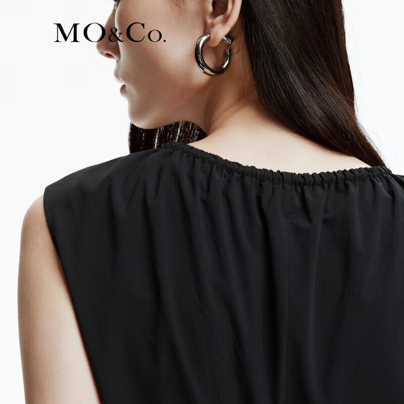 MO&Co. 2024 Spring Drawstring Round Neck Vest Dress