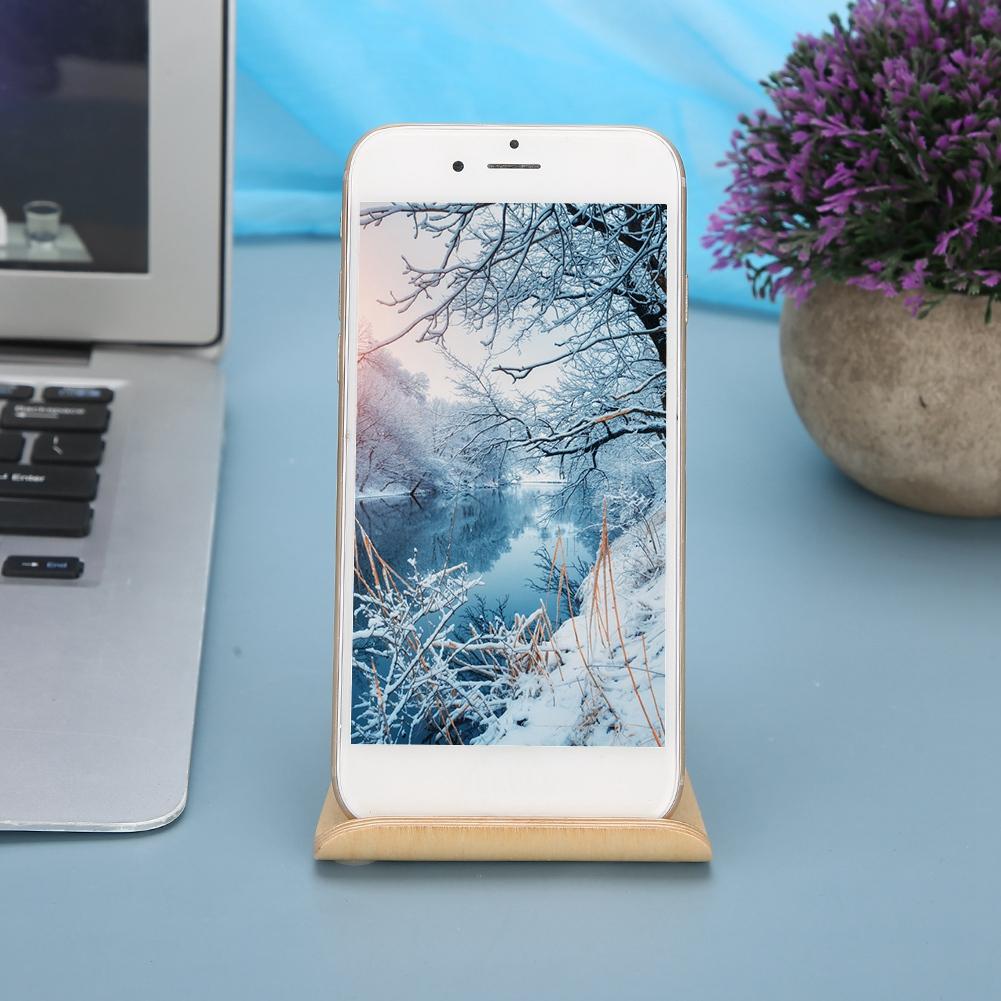 Double-Sided Walnut Desktop Tablet PC Holder Mobile Phone Stand Bracket Accessory(undertint )