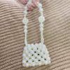 Kids Mini Handbag Handmade Cute Pearl Hand Bags For Girls Coin Pouch Wallet Tote Baby Party Purse Bag Gift