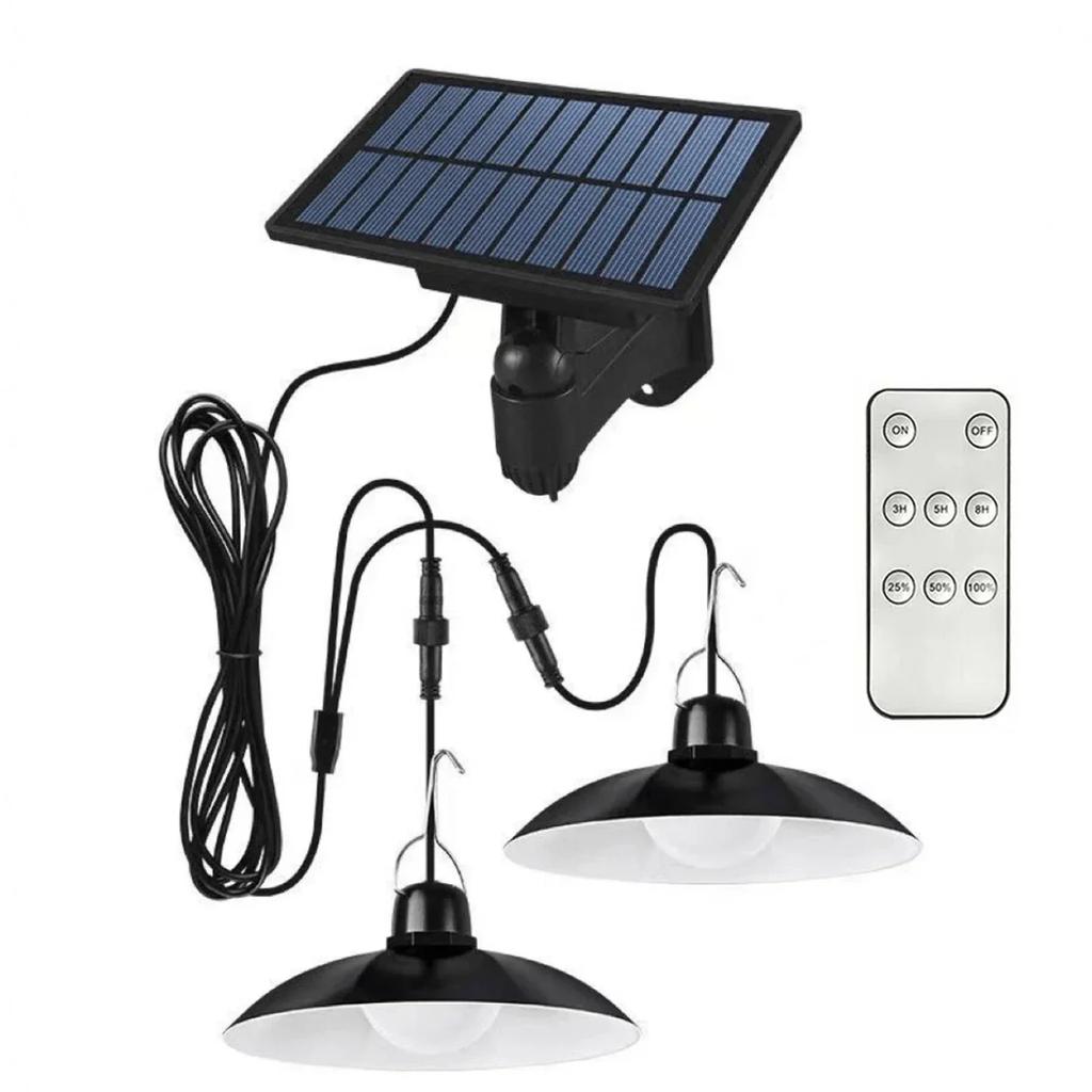 1pc Split Solar Pendant Lamp Outdoor Indoor IP65 Waterproof LED Light with Remote Control Camping Garden Courtyard Yard Lighting