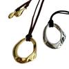 Women's Black Rope Pendant Necklace - Dong Jie Metal Circle, Long Sweater Chain, Vintage Luxury Style
