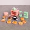 Realistic Miniature Oven Electric Cooker Kitchen Scene Set For Doll House Role Play Educational Toy Children Play Food