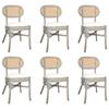 Day and Night - Day and Night Dining Chairs 6 Units Gray Linen
