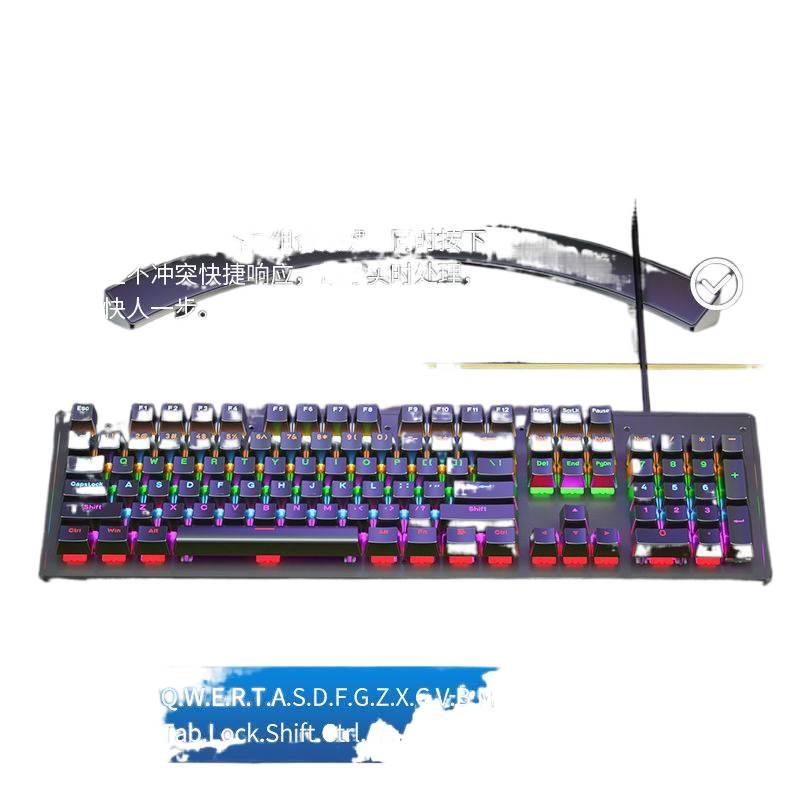 87/104 Key Mechanical Keyboard with Blue, Black, Red, Brown Switches for Gaming and Typing - Wired Universal for Desktop/Laptop