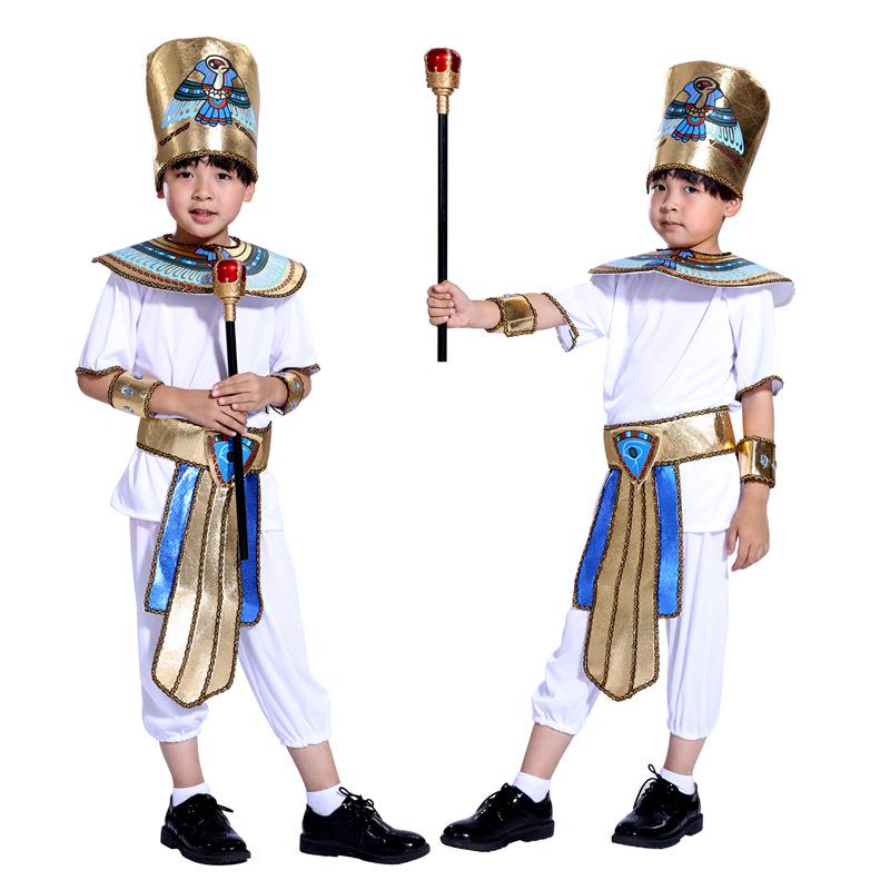 Egyptian Pharaoh & Queen Cosplay Costumes: Kids' Prince & Princess Halloween Outfits