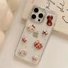 Cartoon Kt Cat Plaid Bow Star Mobile Phone Case For Iphone17Promax Transparent Apple 15 Glitter