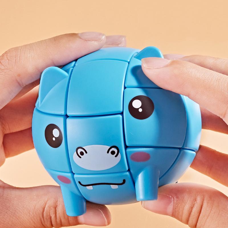 Children's Educational Magic Cube  Cartoon Animal Third Order Competition Magic Cube Creative Early Learning Toys Kids Gifts