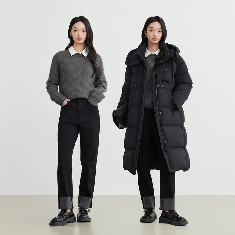 Elva' Island Women's High-Waist Straight-Leg Rolled Hem Jeans