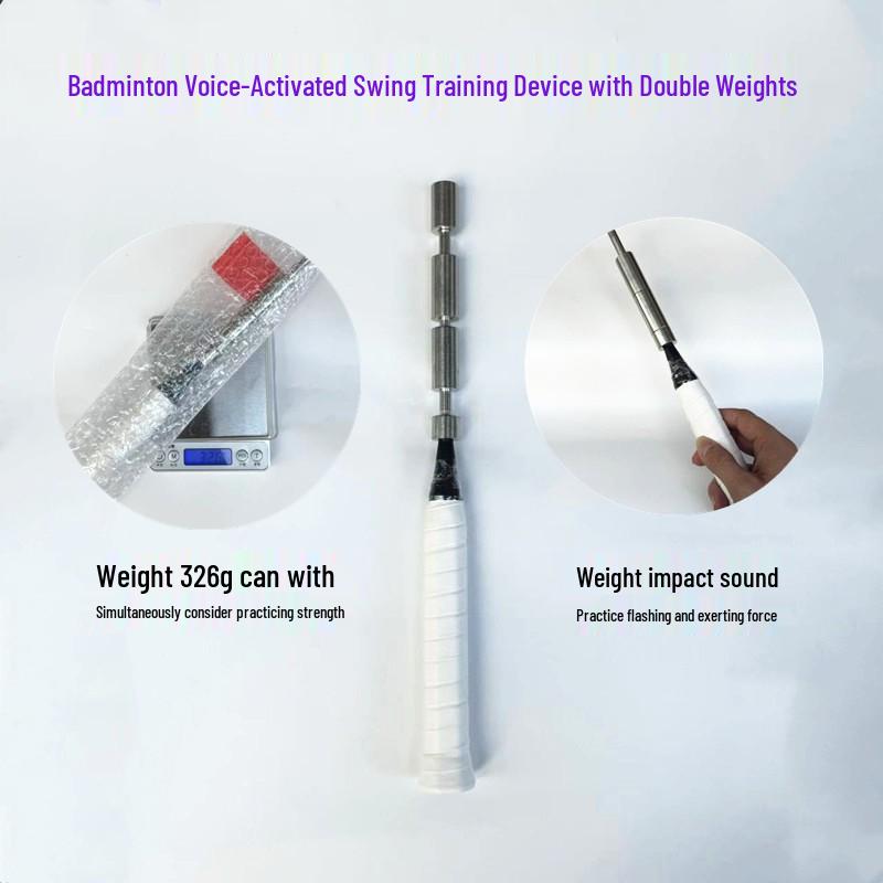 Badminton Racket Trainer: Enhance Finger & Arm Strength, Masterful Swing, Sound & Light Feedback, Whipping Force Practice