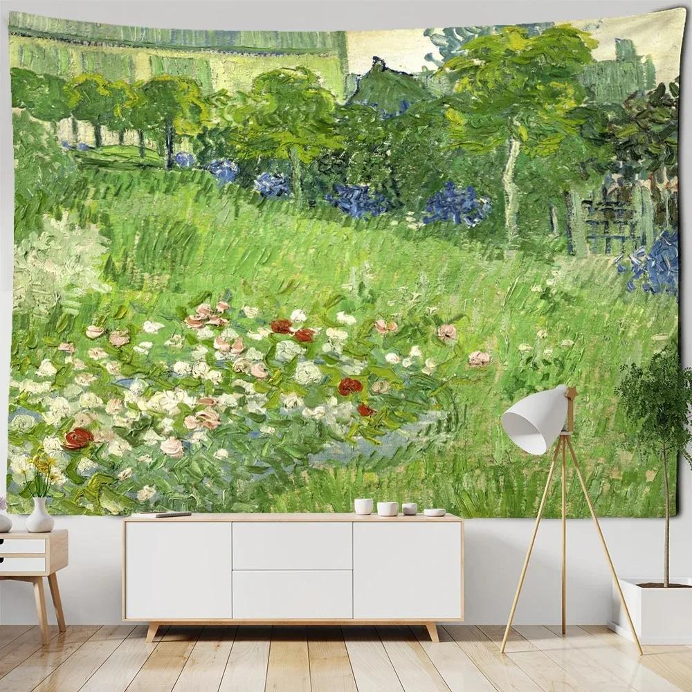 Natures Canvas Tapestry Lush Forest Vibrant Fields Unique Wall Art for Home Decor Living Room Art Lover Gift