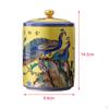 Ceramic Tea Canister Storage Bottle Jar Glazed Hand Painted Container Sealed
