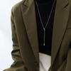 18K Gold Plated Korean Geometric Heart Knot Tassel Necklace M045