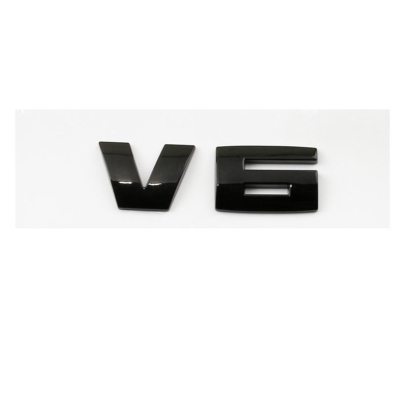 NEW ABS V6 V8 V12 logo Side rear trunk  emblem black silver logo sticker Decal Replacement for BMW