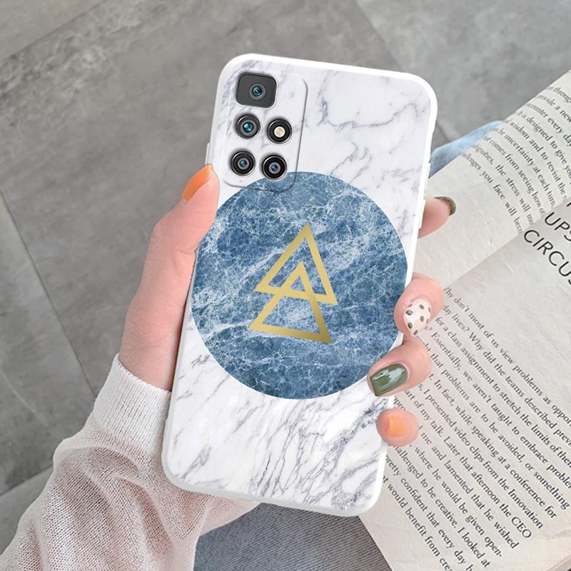 Marble Pattern Phone Case For Redmi 10 Redmi10 Protective Cover Case Pink Gold Marble Soft Silicone Funda For Xiaomi Redmi 10