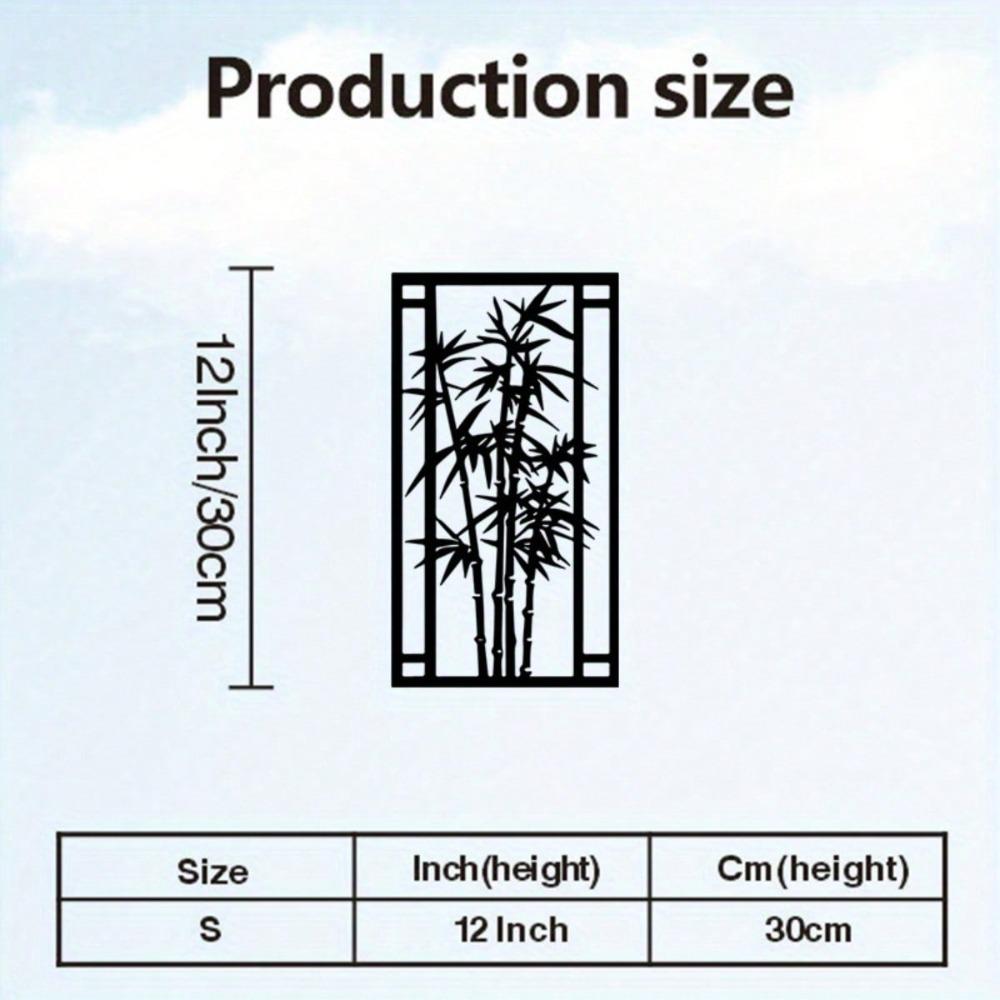 Vintage Bamboo Leaf Metal Wall Art Zen Sculpture Yoga Studio Decor TY9647