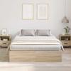 Storage Bed Frame with Storage Space Sonoma Oak 150 x 200 cm