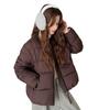 Cotton-padded women's short autumn and winter new round neck loose cotton-padded clothes light jacket cotton-padded women's clothes