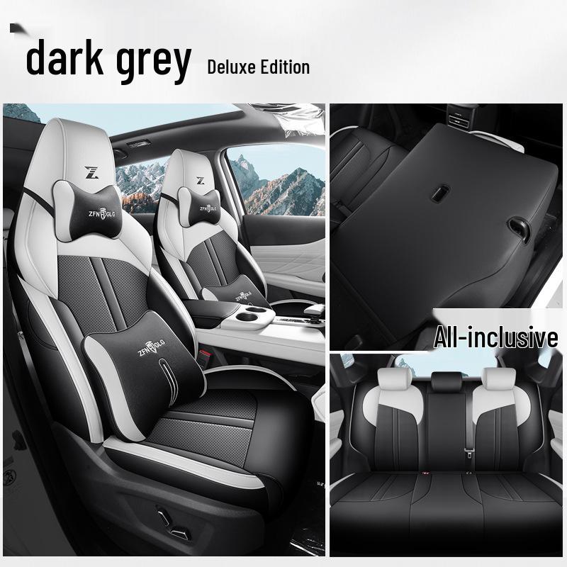 Oshan Z6 Compatible Full Leather Car Seat Cushion, All-Season Universal Fit, Set for Five-Seater