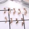 Fashionable and Elegant Stainless Steel Crystal Star Eyebrow Piercing Jewelry, Designed Exclusively for Women to Shine Brightly