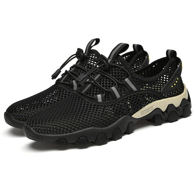Large Size Men's Shoes Summer Breathable Mesh Shoes Sports and Leisure Shoes Men's Mountaineering Shoes Travel Hiking Shoes Mesh Shoes