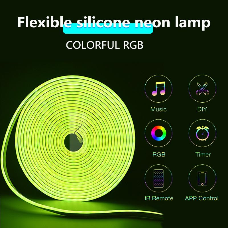 USB Neon RGB Silicone LED Waterproof Graffiti Bluetooth Music Atmosphere Light