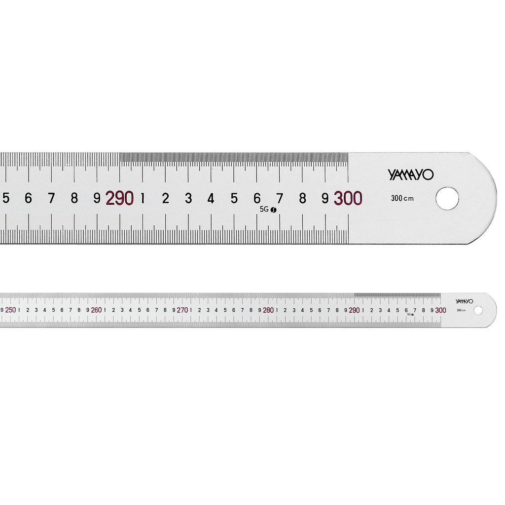 YAMAYO Measuring Instruments 3m Silver Ruler for and Original Drawings (YAMAYO) Inspection, Drafting,