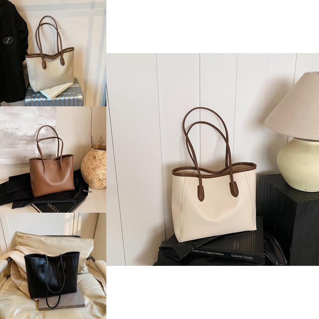 Elegant Black And Brown Pu Tote Bag Ideal For Daily Commuting In Trendy Design