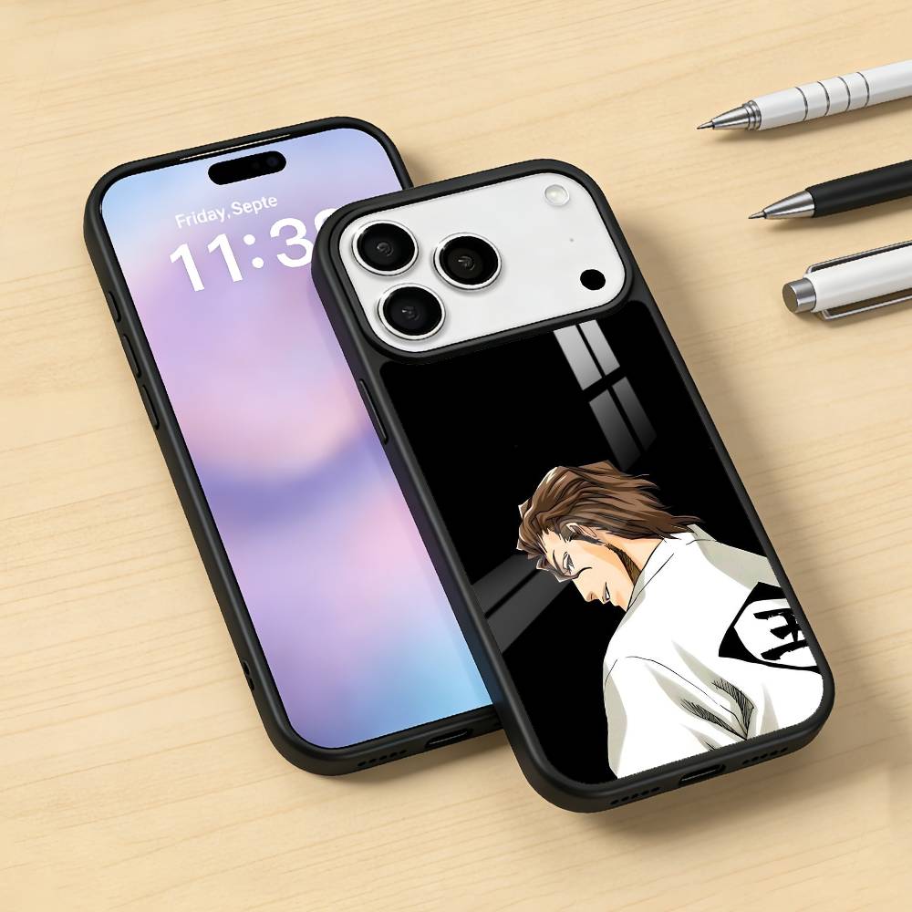 Anime S-Sosuke Aizen Phone Case For iPhone17,16,15,14,13,12,Pro,Max,Magnetic For Magsafe Wireless Charging