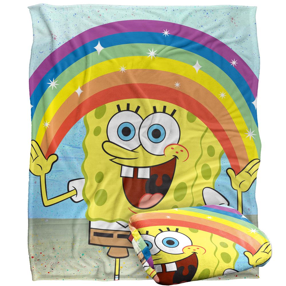 SpongeBob SquarePants Silky Rainbow Supersoft Blanket