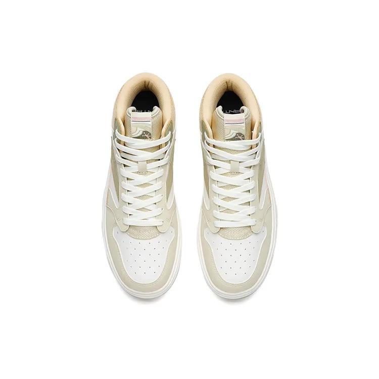 Anta Textile , Synthetic Leather Comfortable Slip Resistant Cushioning Abrasion Resistant High top Skateboard Shoes (Unisex) Skate Shoes