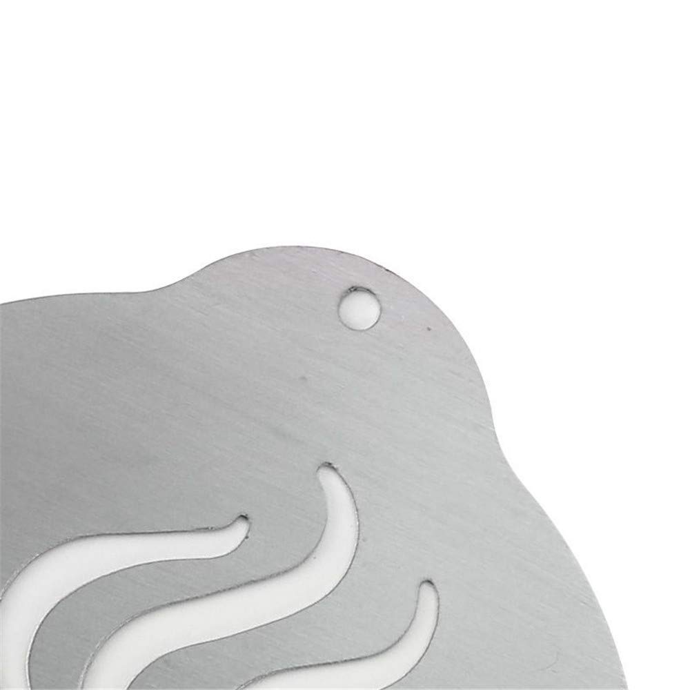 Set of 5 Stainless Steel Latte Art Templates, Stencil Sheets for Cappuccino and Latte Art, Coffee Decoration (Set of 5)