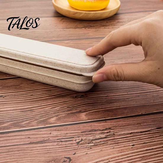 Durable Cutlery Box Small Case, Portable Utensil Storage for Fork Eco Friendly Tableware Organizer Spoon Knife, Lightweight Travel Work Picnic