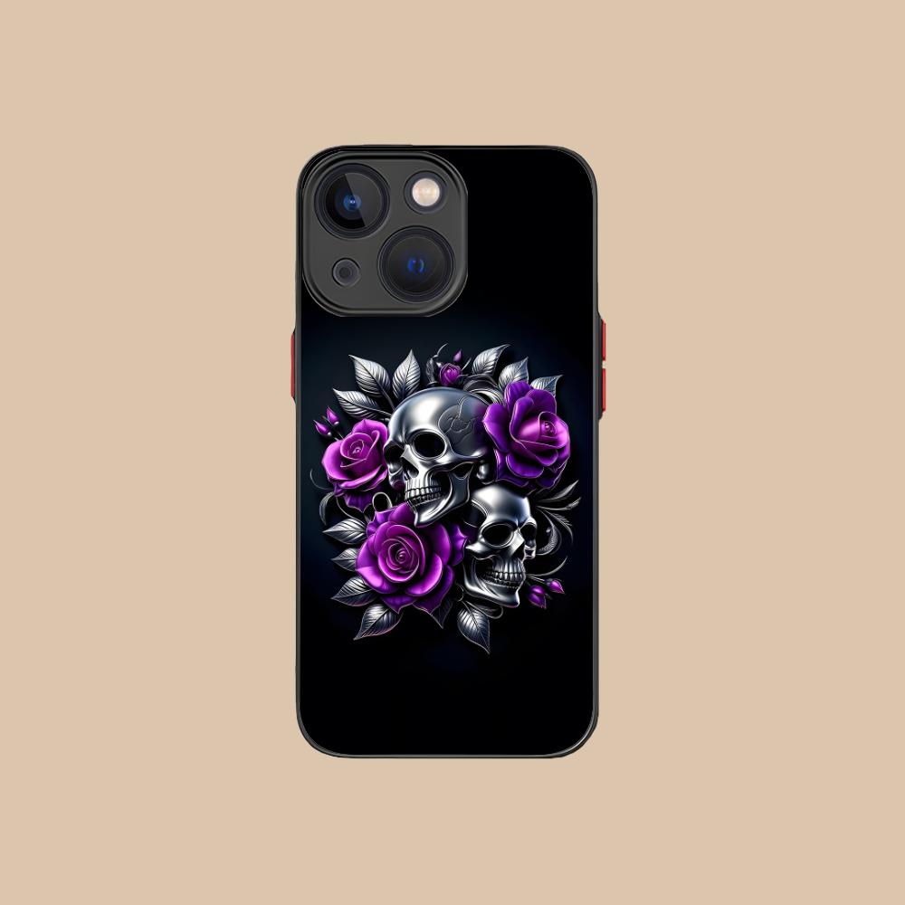 Silver Skull Silicone Mobile Phone Case for iPhone 17 16 15 14 13 12 11 X XR XS Air Pro Max Plus Mini Colorful Cover