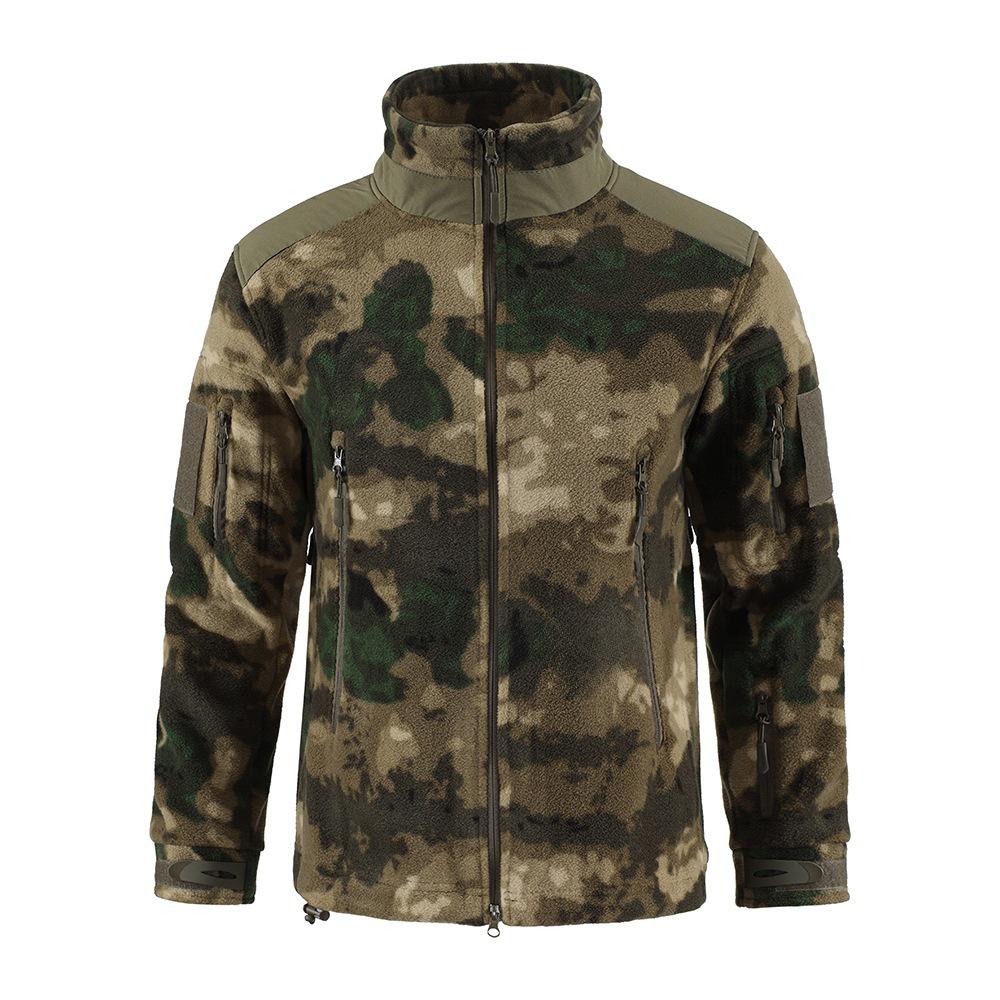 ESDY Men's Double-Sided Thick Camouflage Fleece Outdoor Jacket