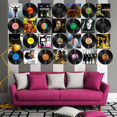 Retro Vinyl Record Wall Decor Poster Stickers for Bar, Cafe, Restaurant, and Milk Tea Shop