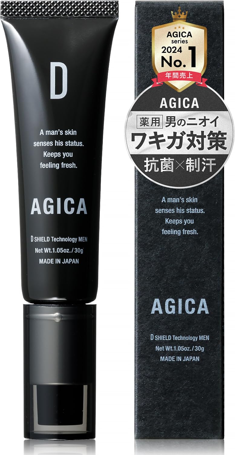

AGICA Armpit Odor and Sweat Cream for Men High Adhesion Deodorant Care 30g Made in Japan [Quasi-drug] Powerful, 24-Hour Fragrance-Free, чёрный