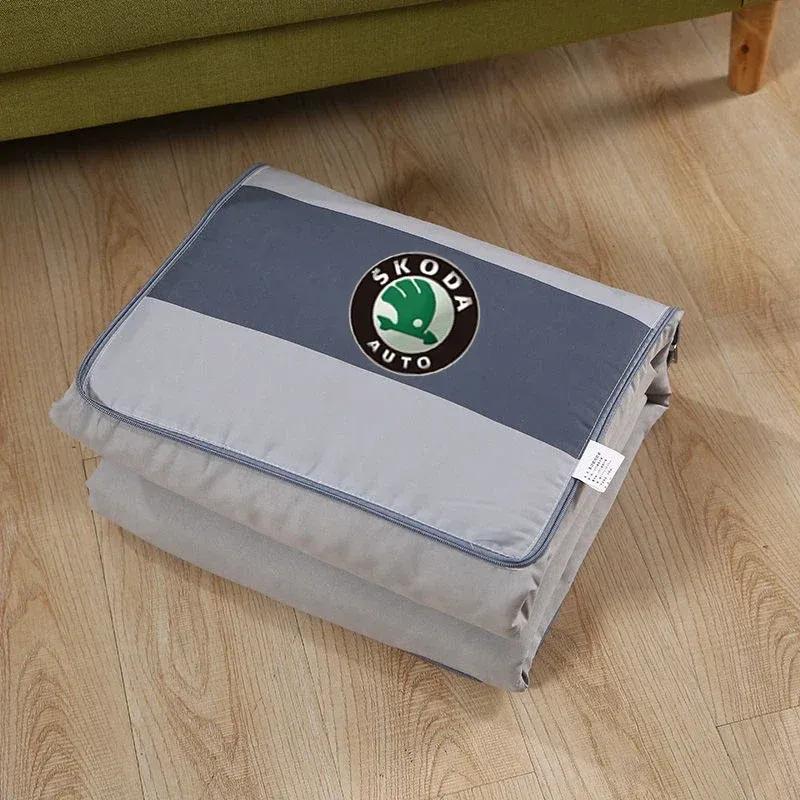 Car Seat Cushion Quilt Blankets Throw Pillow for Skoda Yeti Karoq Fabia Superb Rapid Felicia Kodia Kamiq Octavia Accessories