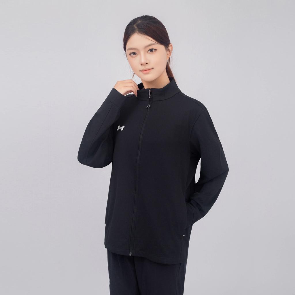 Under Armour Sports Series Womens Training Logo Print Outdoor Casual Sports Zip-Up Jacket Unisex jackets Black 24500402-001