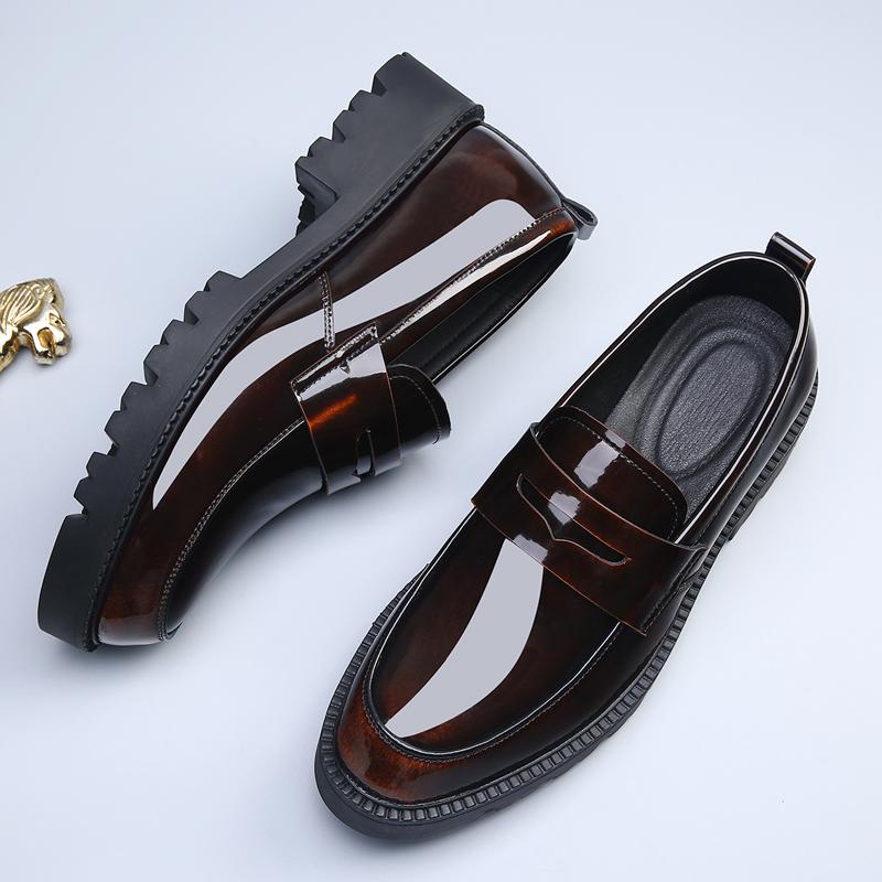 Fashion Fashionable Men's Leather Loafers Casual And Comfortable Formal Shoe Autumn And Winter Daily Commuting Office And Business Shoes