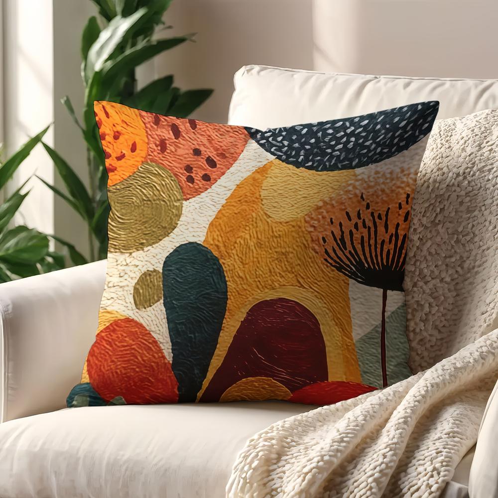 Colorful Geometric Shapes Cushion Cover For Pillow Printing Sofa Decoration Home Car Room Coffee Shop Office Nordic Simplicity