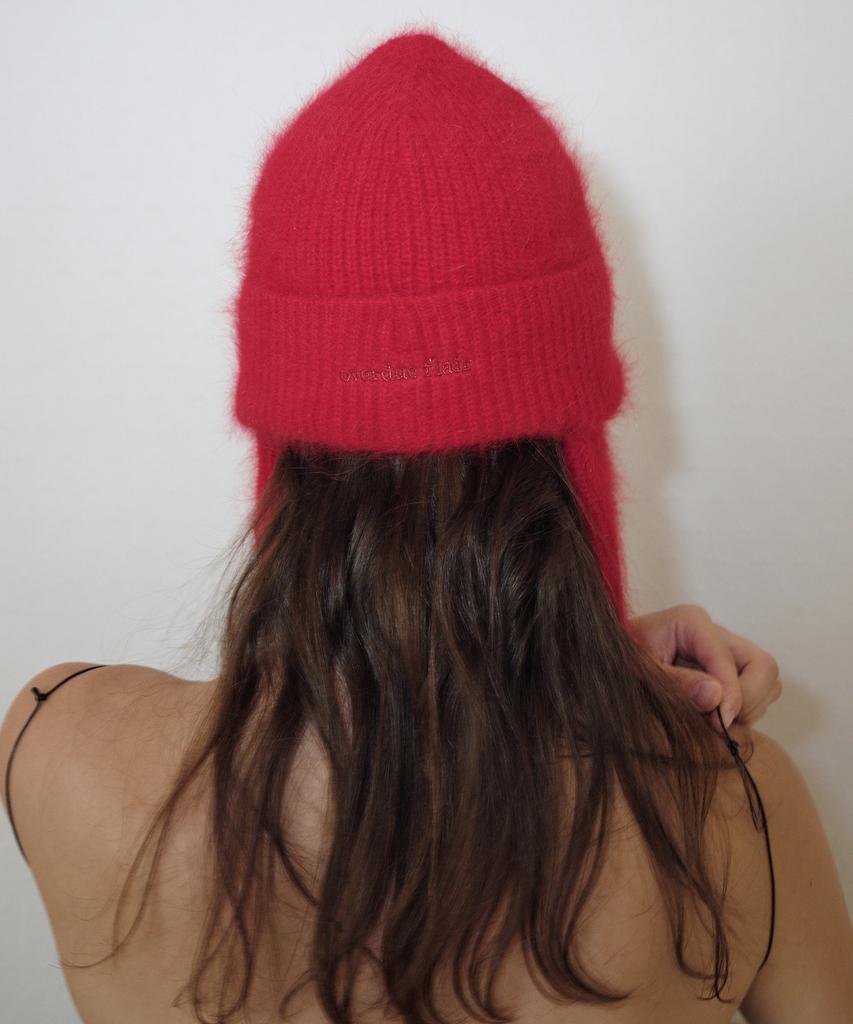 Obeodyupeulleeo Angora Ear Muff Cap_Cherry Red