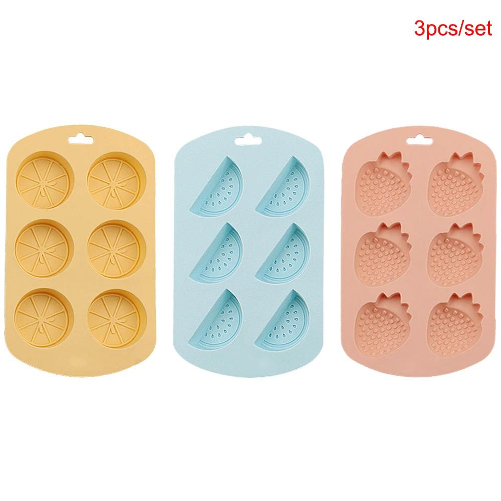 Watermelon Strawberry Lemon Shaped Silicone Mold DIY Flexible Easy Release Fondant Chocolate Gummy Pudding Molds