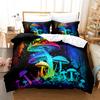 Mushroom Bedding Set, 3D Psychedelic Mushroom Duvet Cover Set For Kids Girls, Natural Wild Fungus Quilt Cover With Pillowcases