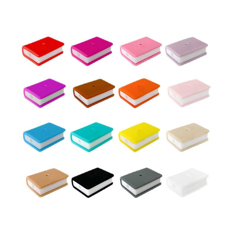 Book-Shaped Silicone Beads Keychain DIY Accessories