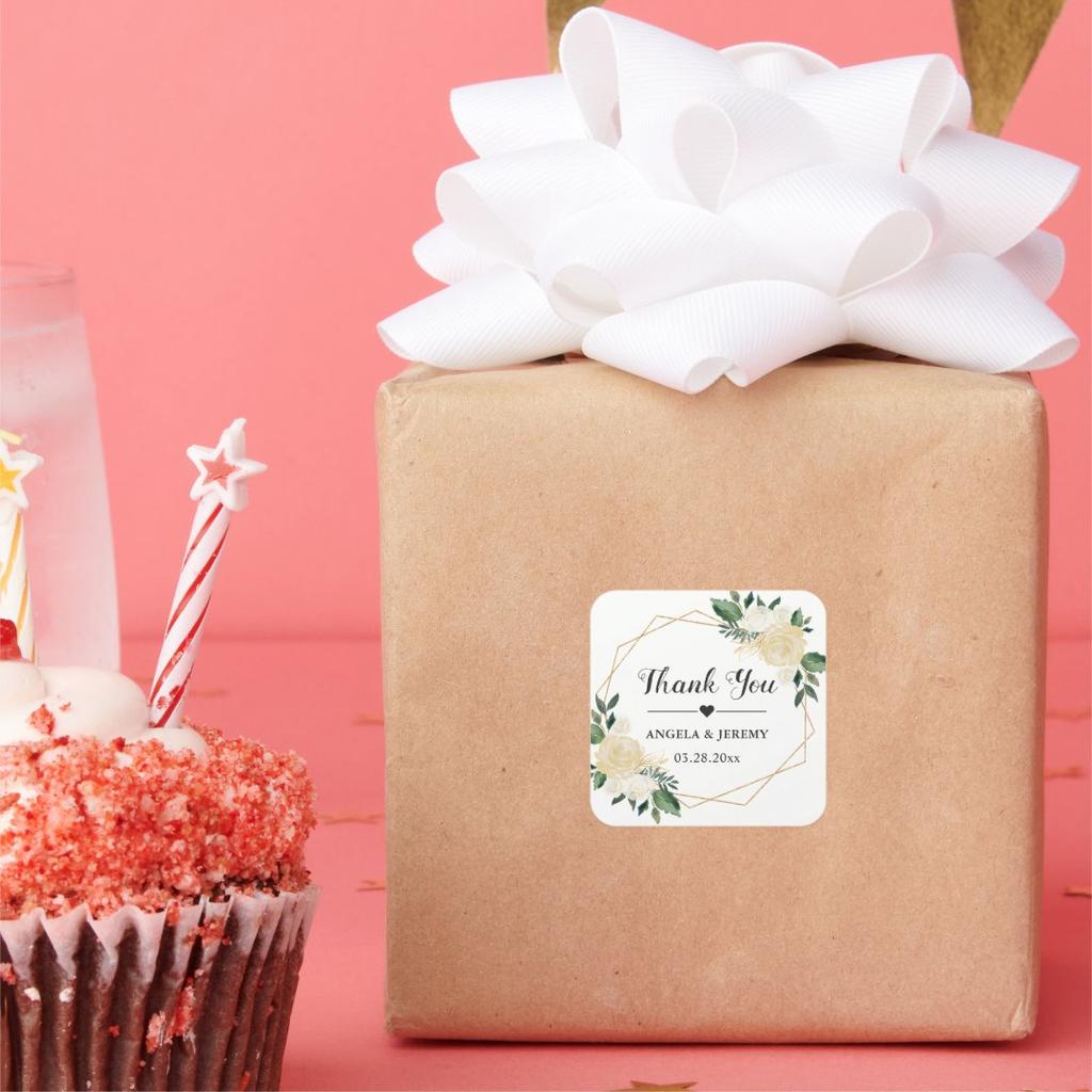 Personalized Waterproof Stickers Custom Wedding Favors Labels Floral Gift Decorations Fast Shipping Diy Crafts