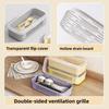 Single Layer Chopstick Drying Box Rectangular Shape Tableware Storage Case  Bathroom
